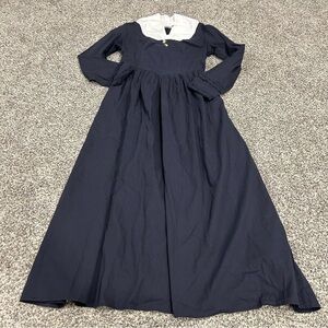 Scarlet Darkness Maxi Dress Womens S Blue Prairie Long Sleeve Lace Gothic